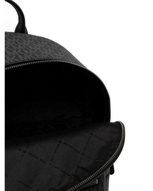 Michael Kors Black Hudson Patterned Backpack for men