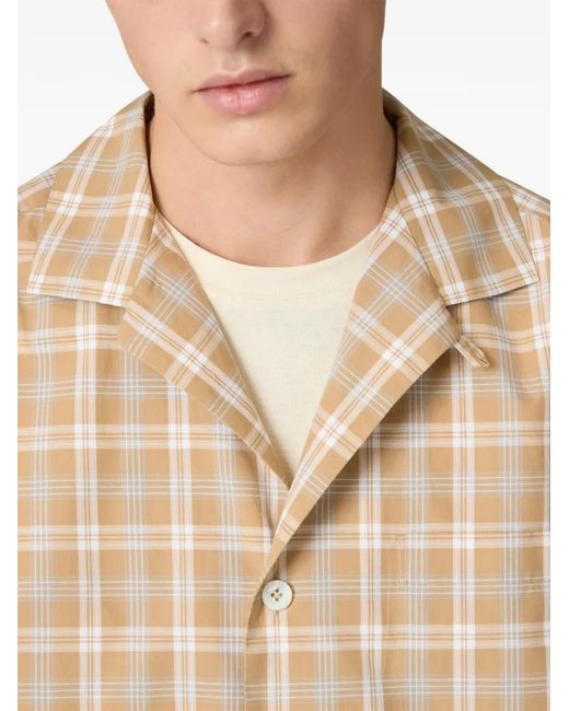 Lardini Natural Check-Pattern Shirt for men