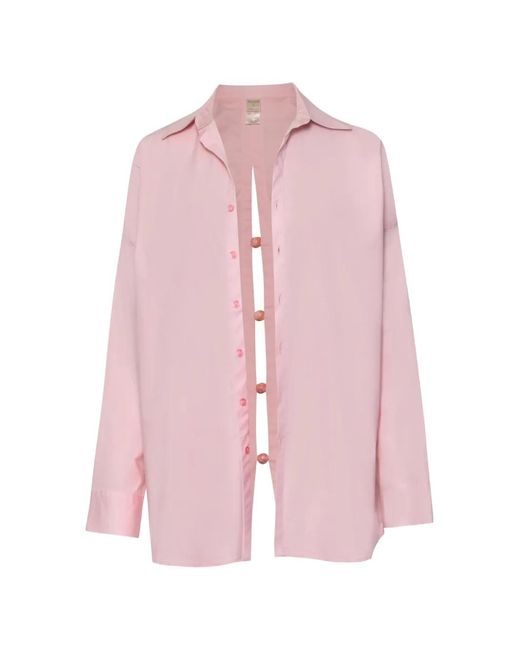 Baobab Pink Chemise Wayra À Fente Au Dos Et Pierres En Résine