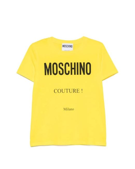 Moschino Yellow Couture Logo-Print T-Shirt