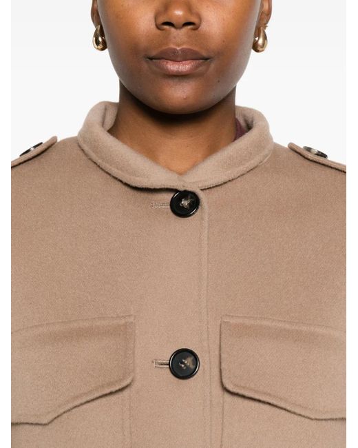 Chaqueta con bolsillo con solapa Max Mara de color Natural