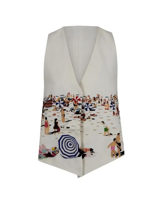 Mii White Paco Waistcoat