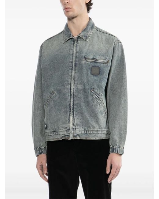 Chocoolate Gray Logo Denim Jacket for men