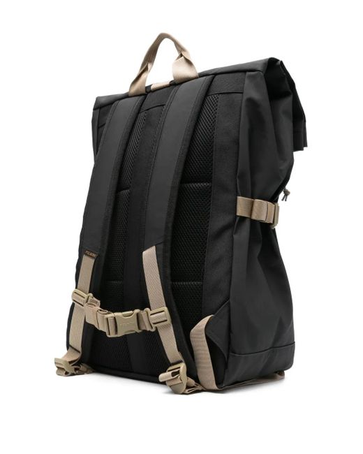 Filson Black Scout Roll-Top Buckle Backpack