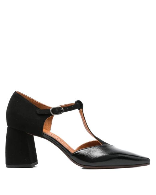 Chie Mihara Black 70Mm T-Bar Block-Heel Pumps