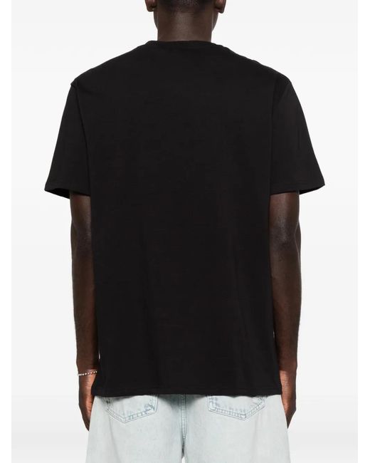 Gcds Black Logo-Print T-Shirt for men