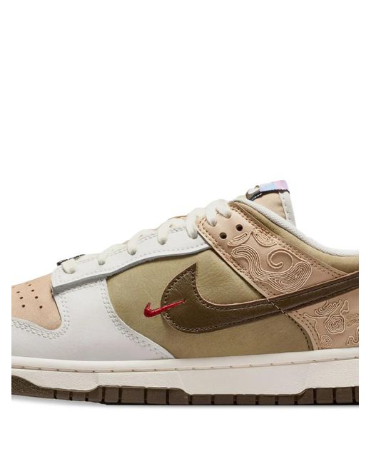 Nike White Dunk Low Se "Lny" Patterned Low Sneakers for men