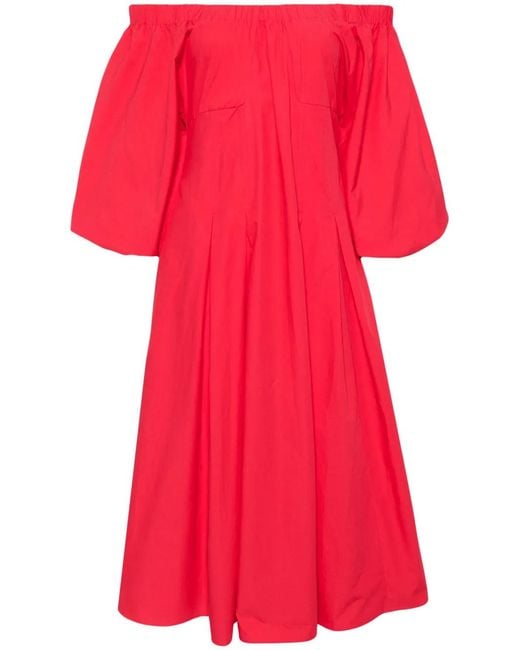 Rejina Pyo Red Greta Organic-Cotton Midi Dress