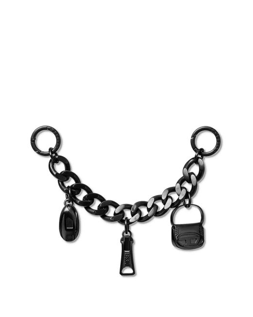 DIESEL Black X Casetify Logo-Charm Phone Chain