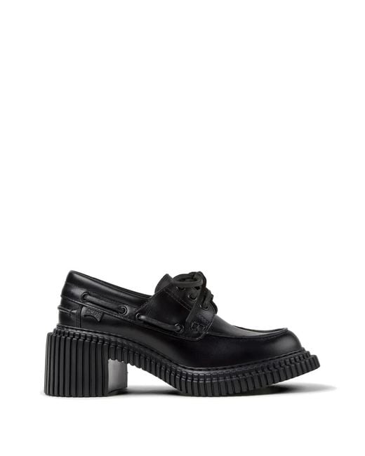 Camper Black Pix London Lace-Up Loafers