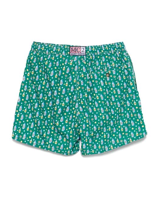 Mc2 Saint Barth Green Lighting Swim Shorts for men