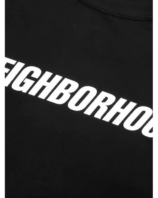 Neighborhood Langarmshirt mit Logo-Print in Black für Herren