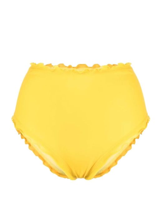 Sherris Yellow High-Waisted Bikini Bottoms