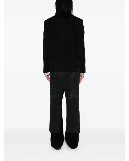 Junya Watanabe Jas Met Patchwork in het Black voor heren