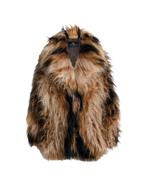 Etro Brown Alpaca-Wool Coat
