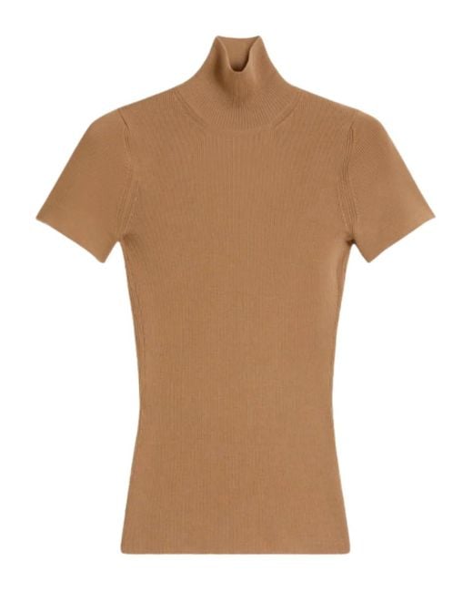 Max Mara タートルネック トップ Brown