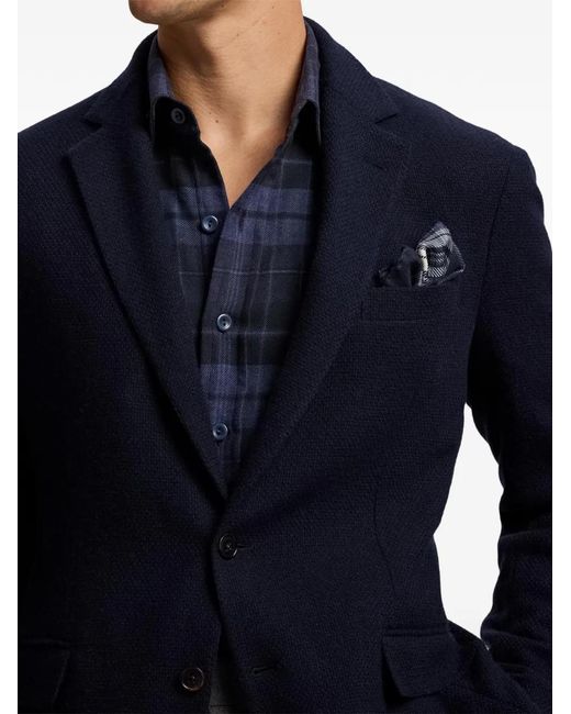 Ralph Lauren Blue Single-Breasted Cashmere Blazer for men