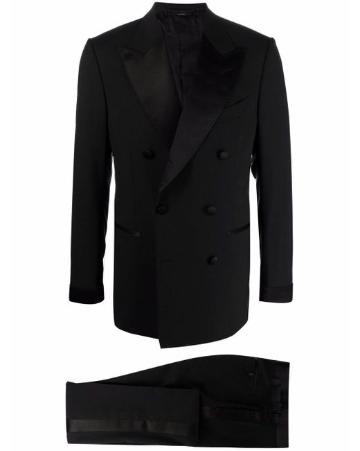 Tom Ford Double-breasted Tuxedo Suit in Black for Men | Lyst