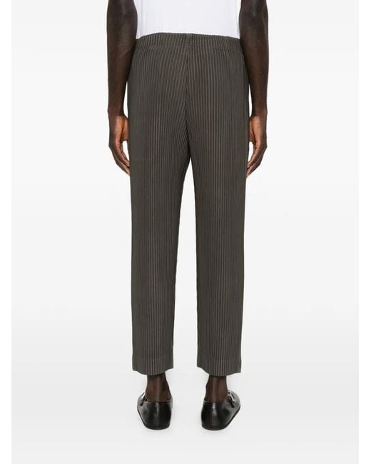 Homme Plissé Issey Miyake Gray Homme Plisse' Issey Miyake Pleated Trousers for men