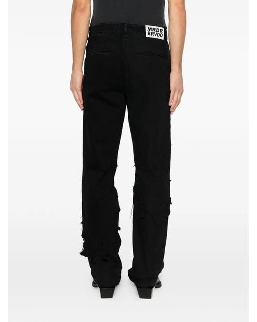 Who Decides War Black Ruin Distressed Jeans for men