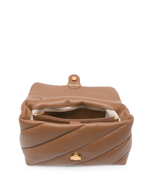 Pinko White Love Birds Quilted Shoulder Bag