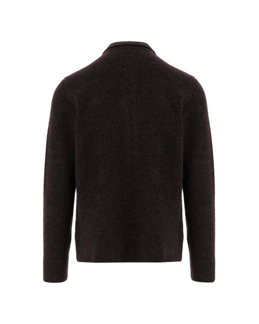 Tagliatore Black Zip-Up Collared Jacket for men