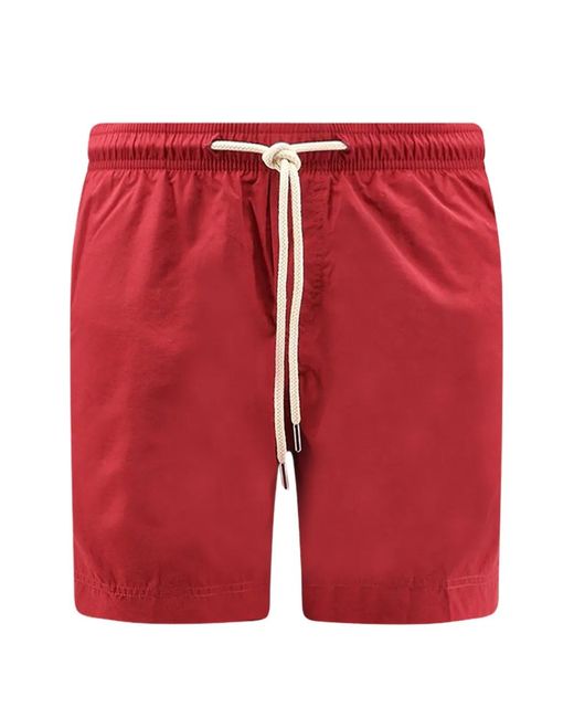 Peninsula Red Isola Rossa Drawstring Swim Shorts for men