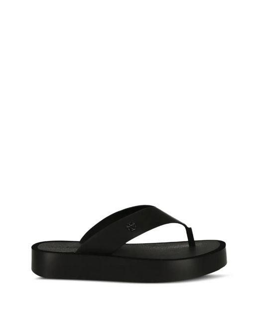 Tory Burch Black Flip-Flops Mit Plateau