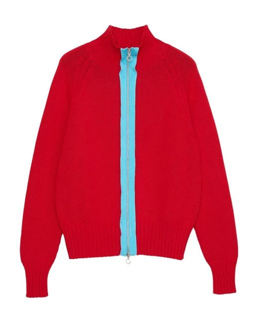 Edward Cuming Red Chakra Bomber Jacket for men