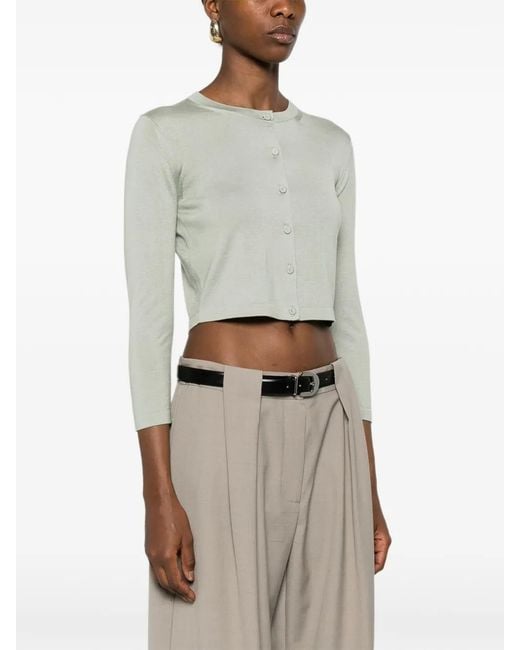 Max Mara White Buttoned Cardigan