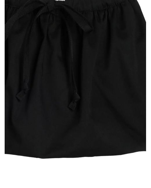 Patou Black Puffy Gabardine Mini Skirt