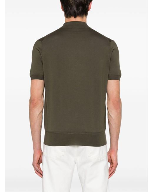 Tom Ford Green Knitted Polo Shirt for men