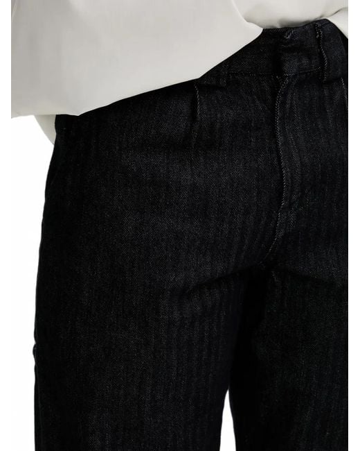 Dickies Black Selvedge Herringbone-Pattern Jeans for men