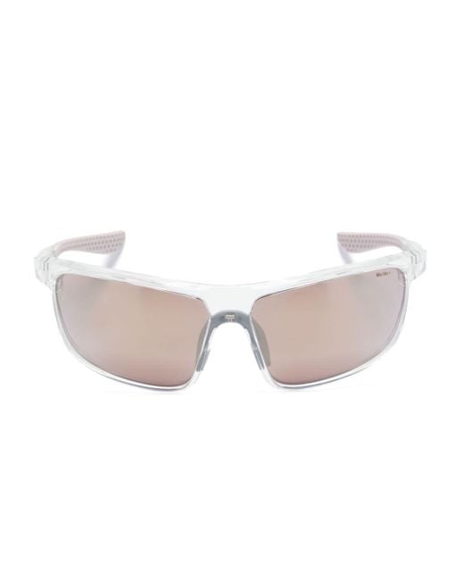 Nike Pink Windtrack Run E Rectangle-frame Sunglasses