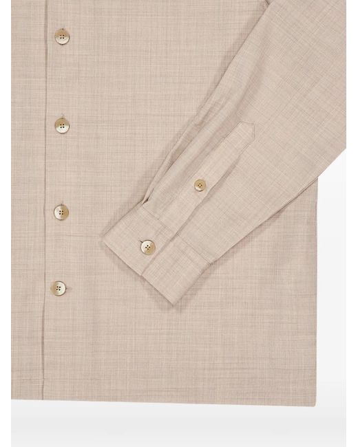 Frescobol Carioca Natural Safra Wool Shirt for men
