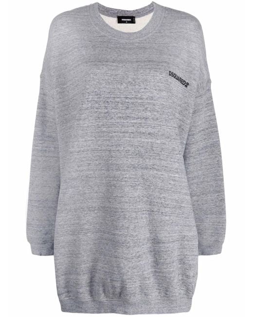 Robe-Pull À Logo Imprimé DSquared² en coloris Gray