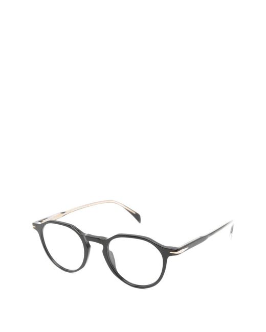 David Beckham Black Geometric-Frame Glasses