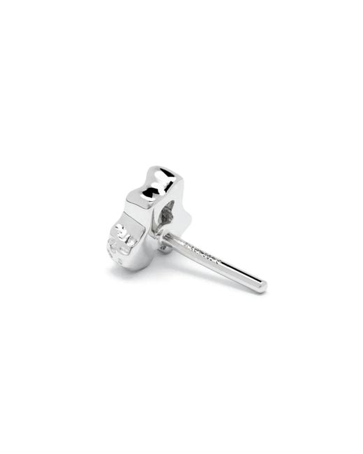 Maria Black White 14Kt Molten Diamond Stud Earring