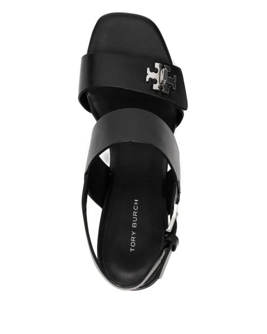 Tory Burch Black Turnlock Heeled Sandals