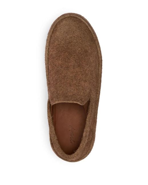 Marsèll Brown Cassapelle Wool Round-Toe Loafers for men