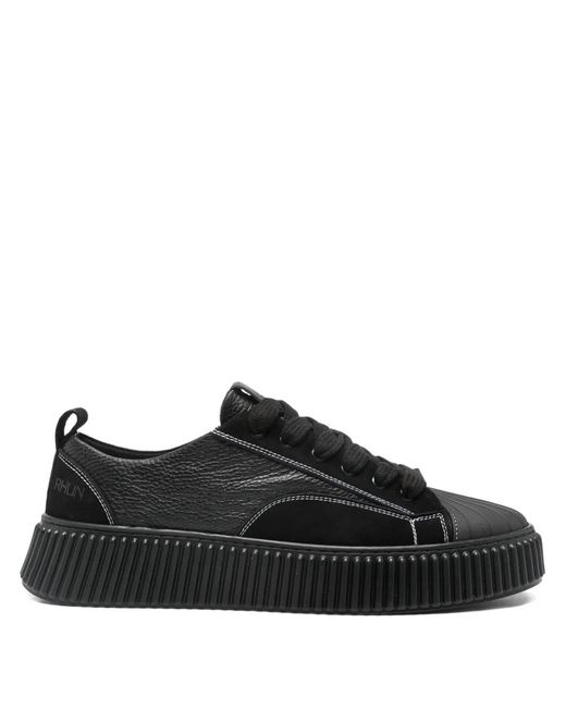 Rhun Black Textured Sole Trainers for men
