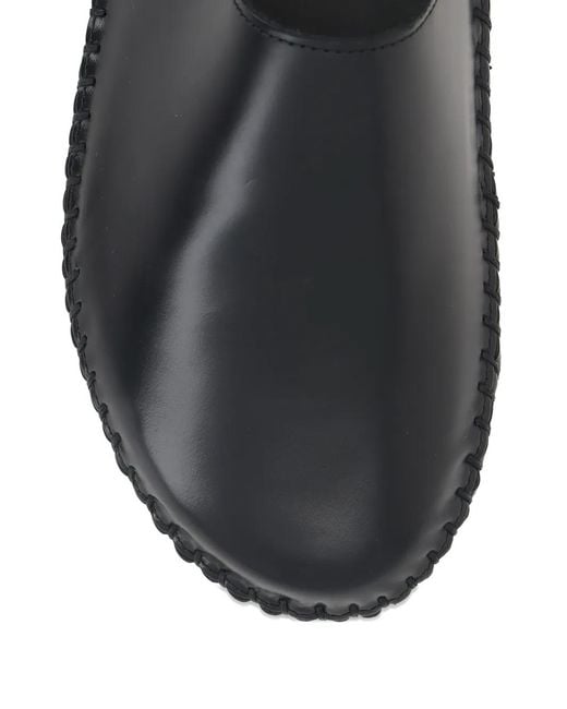 10 Corso Como Black Mules En Cuir À Détails De Coutures