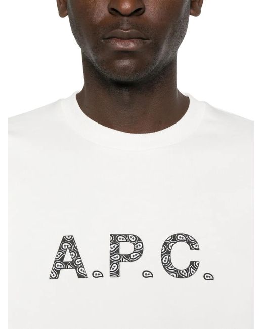 A.P.C. White Timothy Cotton Sweatshirt for men