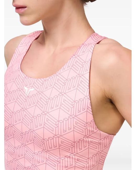 SQUATWOLF Pink Brami Sport-Bh Mit Geometrischem Print