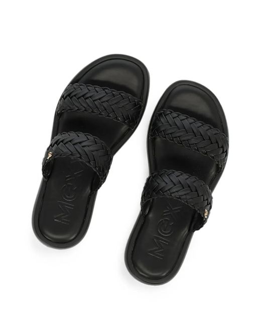 Mexx Black Braided-Strap Sandals
