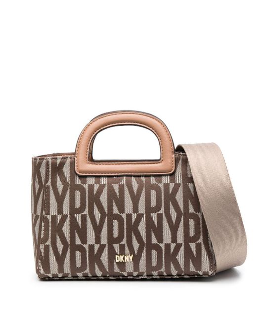 DKNY White Monogram-jacquard Tote Bag