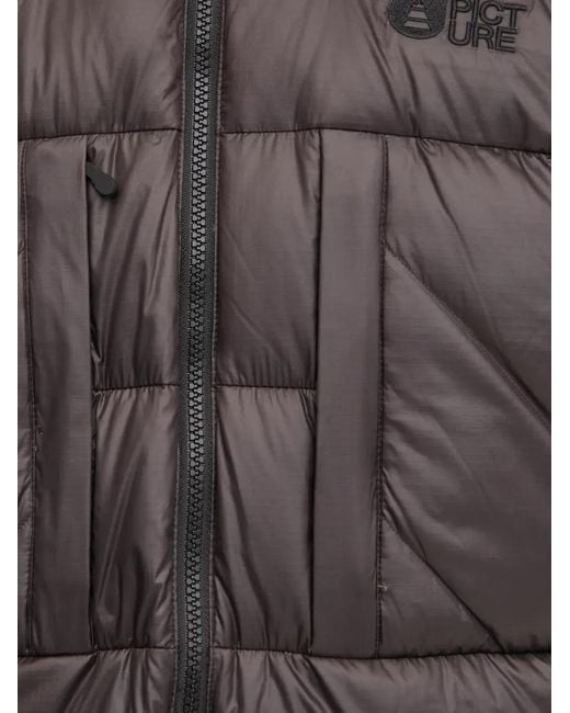 Picture Gray Hooded Padded Jacket for men