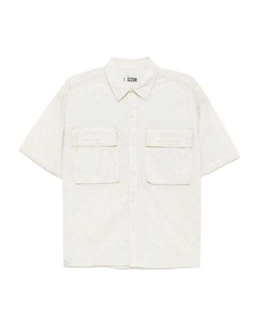 Izzue White Logo-Embroidered Shirt for men