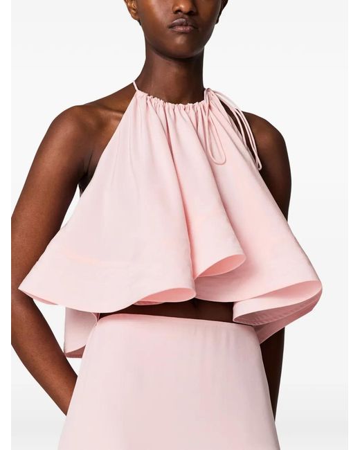 Stella McCartney Pink Halter-Neck Sleeveless Blouse