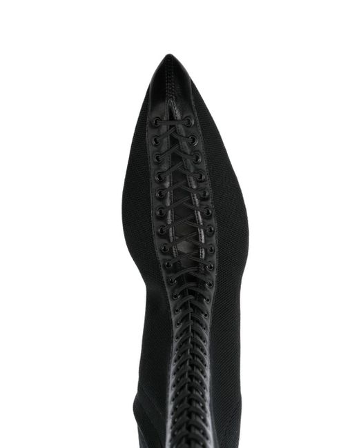 Givenchy Black Knee-high 70mm Lace-up Leather Boots